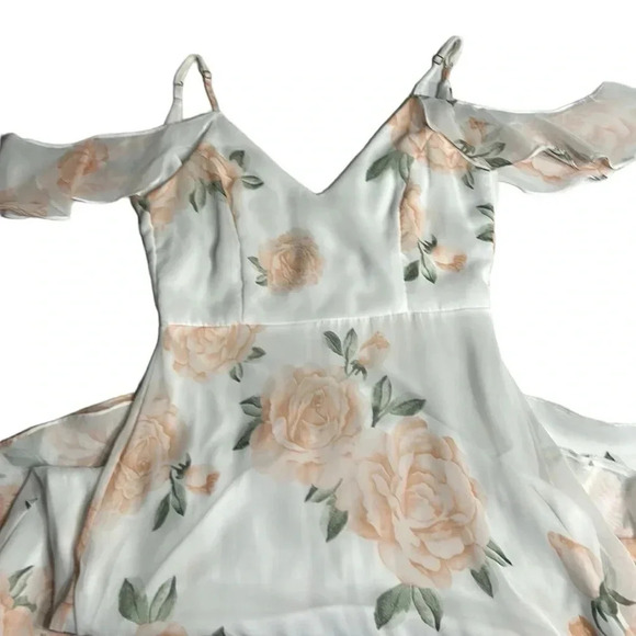 LULU halter Dress ,Sm,Ruffle,sheer,chiffon,PTP 16”, fairycore,princess,romantic - Picture 13 of 17